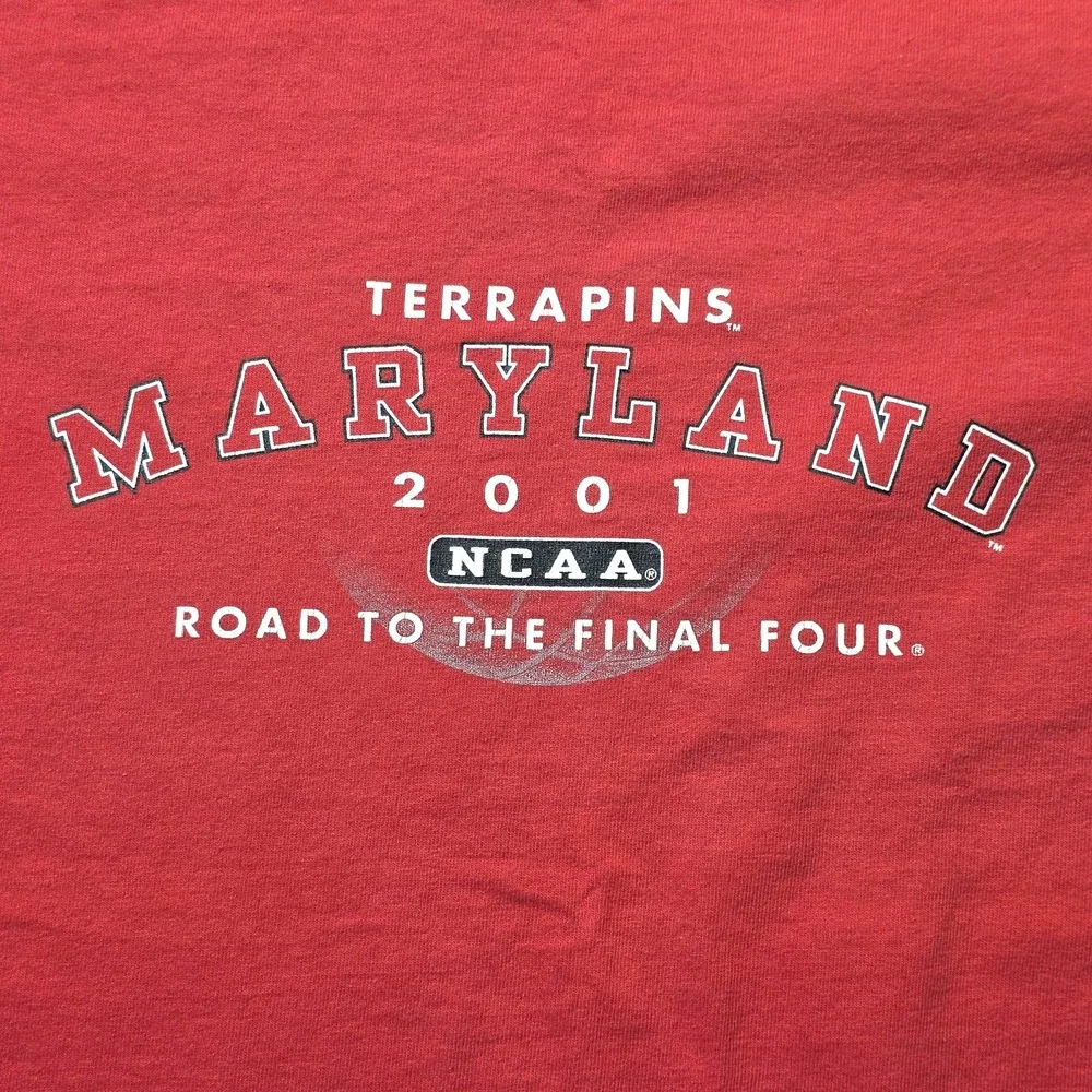 Vintage Maryland Terrapins Shirt Mens L Red Road to the Final Four JanSport USA